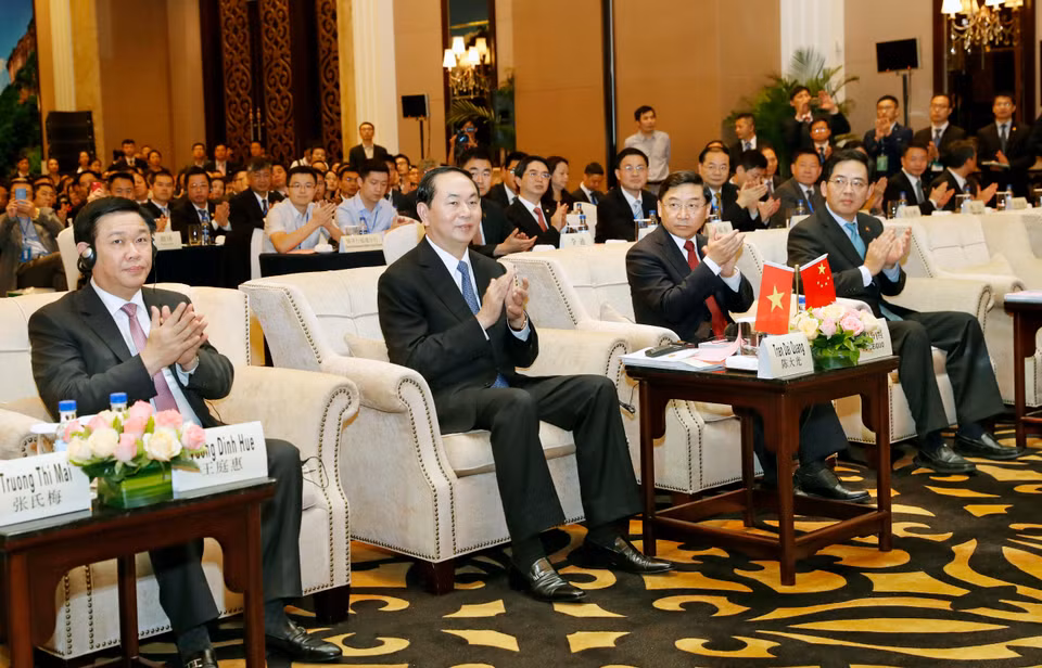 越南-中国（福建）经贸合作论坛吸引越中300家企业代表参加。（图片来源：越通社）