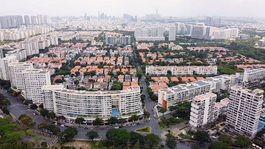 胡志明市第七郡新风坊富美兴都市区南光二号居民区。图自越通社