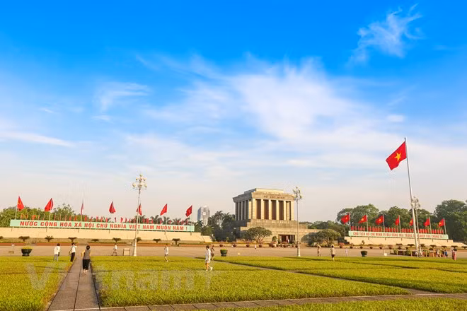 巴亭广场是1945年9月2日胡志明主席宣读《独立宣言》，宣告越南民主共和国诞生的地方。越通社记者 明山 摄