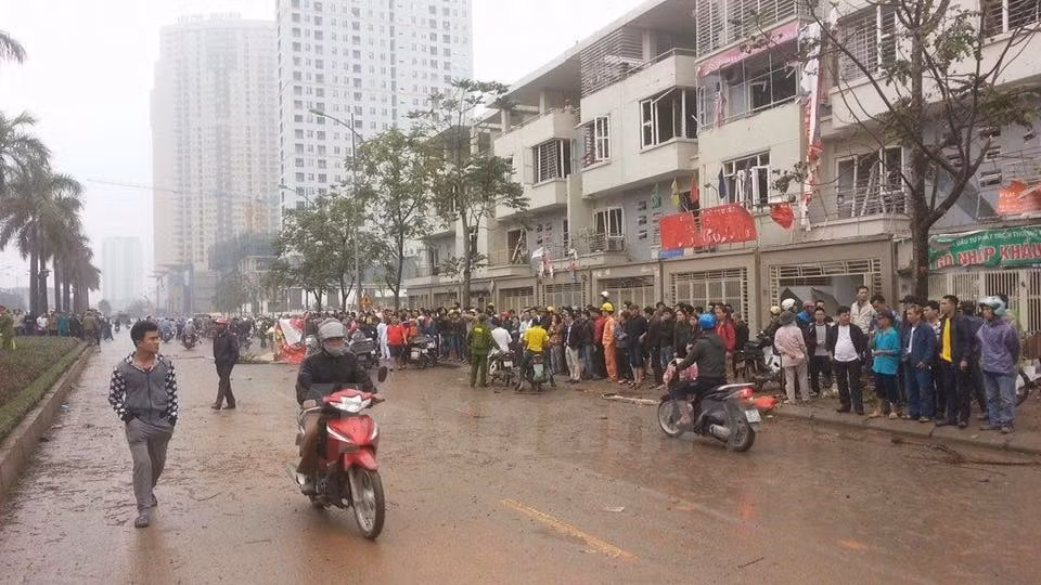 爆炸事件现场（图片来源：越通社）