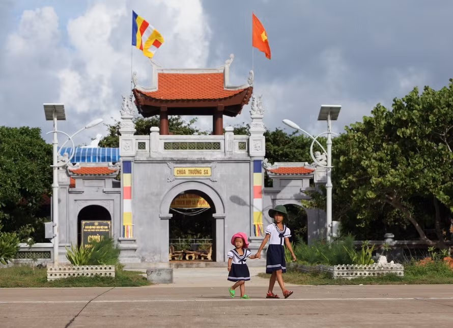 庆和省长沙县岛大长沙岛上的长沙寺。图自《越南画报》
