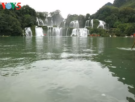 瀑布最美的时候是6、7月份的雨季，特别是9、10月份的涨水期。很久以来，板约瀑布就成为了艺术家的创作源泉，同时也是高平省充满魅力的旅游目的地。（图片来源：越南之声）
