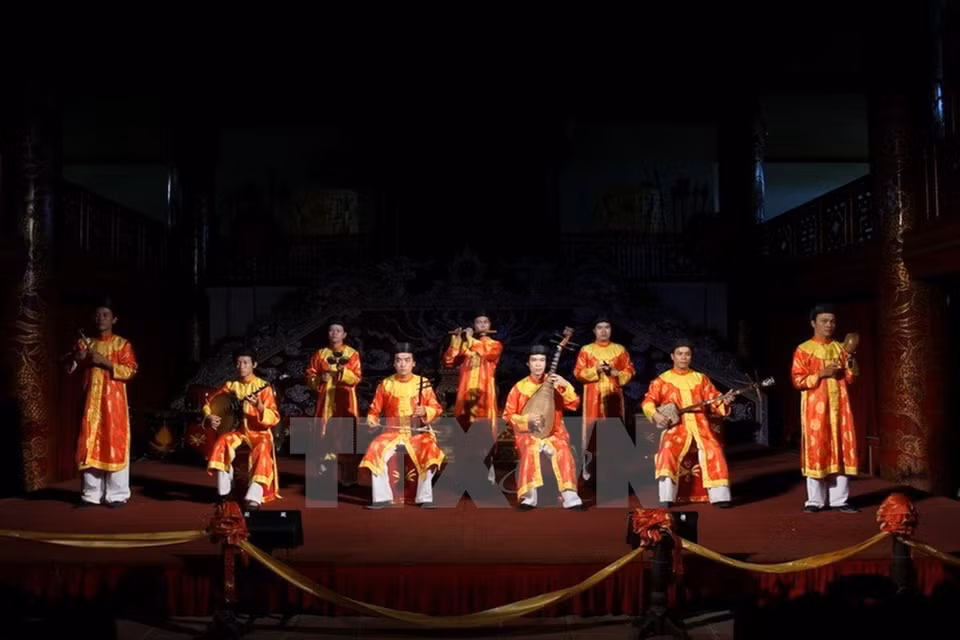 顺化宫廷雅乐是越南第一项，于2003年被联合国教科文组织列入《世界非物质文化遗产名录》。（图片来源：越通社）