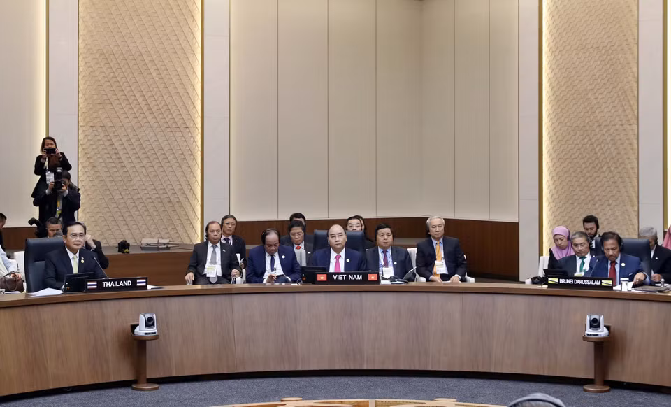 东盟-韩国特别峰会第一场讨论会全景。越通社记者 统一 摄