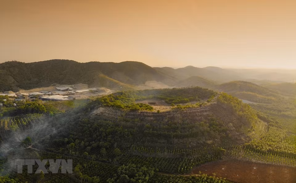 得农省格桔县冰莫火山。图自越通社