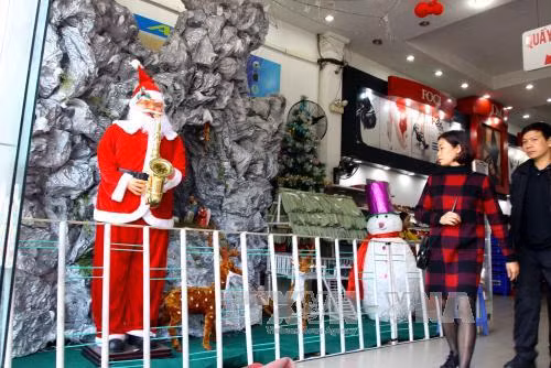 岘港市的超市也充满过节气氛（图片来源：越通社）