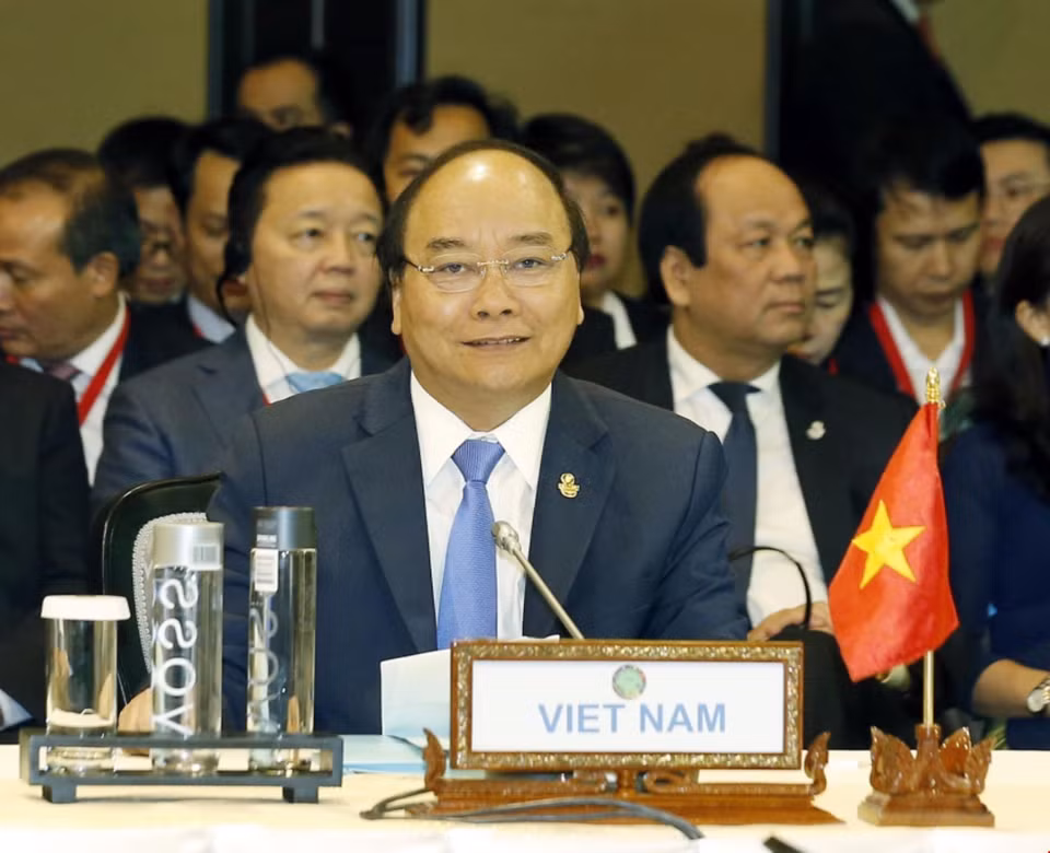 阮春福出席第九届柬老缅越峰会。 越通社记者 统一 摄