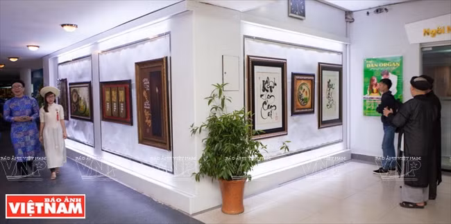 书法画展一角（图片来源：越通社）