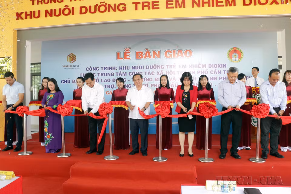芹苴市橙剂受害儿童中心正式落成。图自越通社