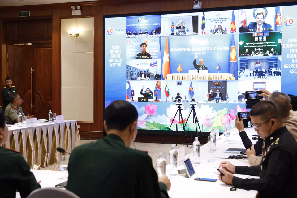 东盟国防高级官员视频会议在河内举行。图片来源：越通社