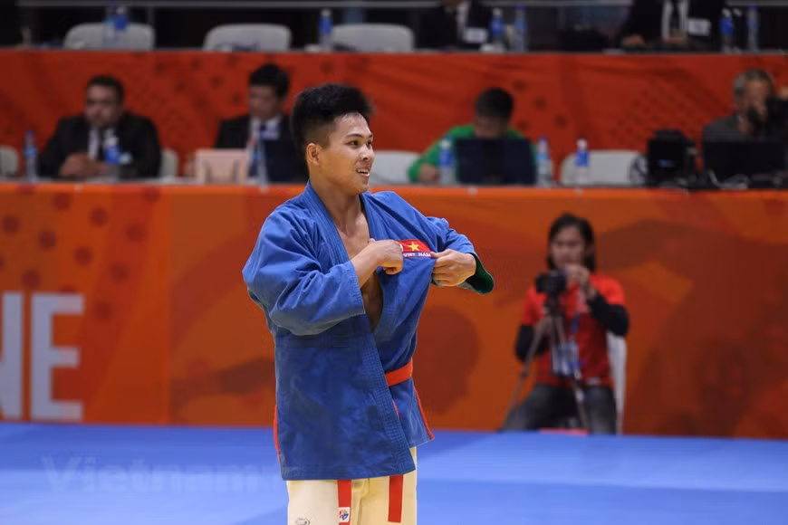 武玉山获得男子克拉术73公斤一下级金牌。图自Vietnamplus