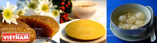 绿豆饼、龙眼莲子糖水。