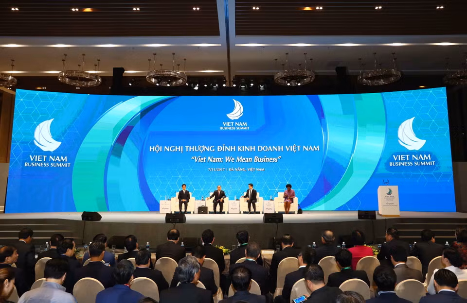 2017年越南商务峰会全景（图片来源：越通社）