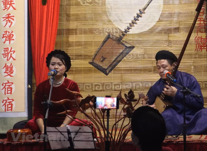 在历史中，歌筹一般都在寺庙、官邸等举行。Vietnam+记者秋鸳 摄