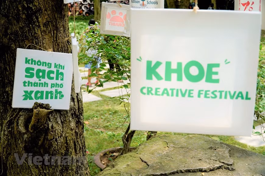 本次KHOE创意节的主题为“绿色”。Vietnam+记者明孝 摄