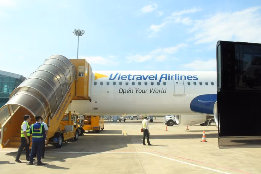越游航空公司的飞机。图片来源：越通社Vietnam+