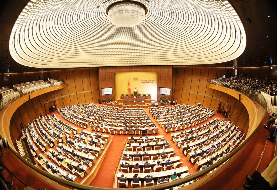 2019年5月20日9时，越南第十四届国会第七次会议在首都河内国会大厦隆重开幕。越通社记者芳花 摄
