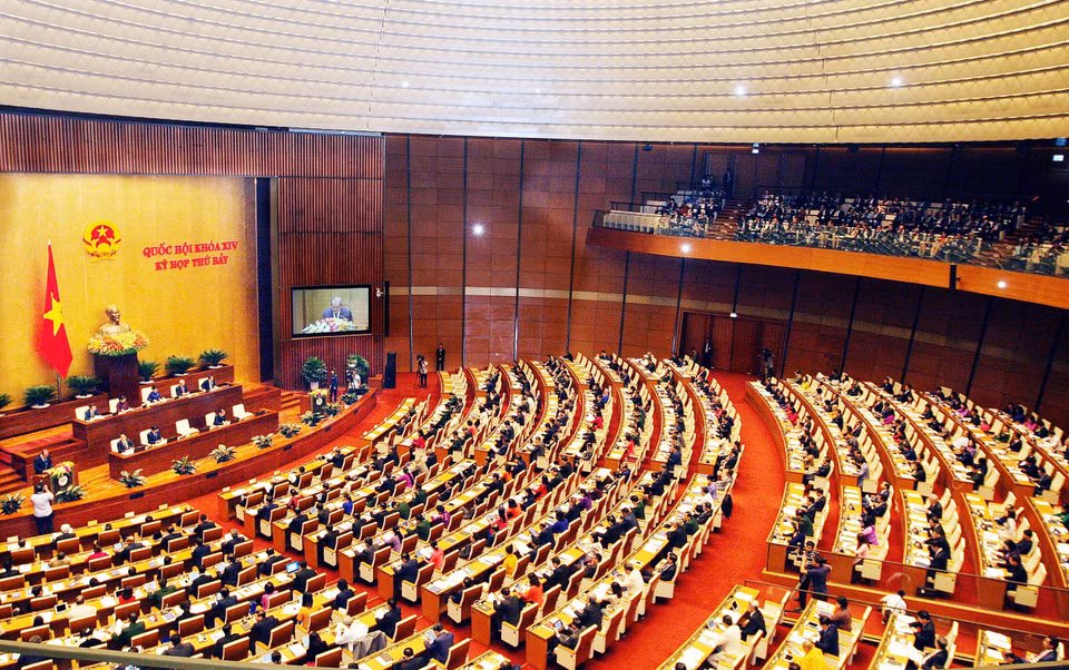 2019年5月20日9时，越南第十四届国会第七次会议在首都河内国会大厦隆重开幕。越通社记者芳花 摄