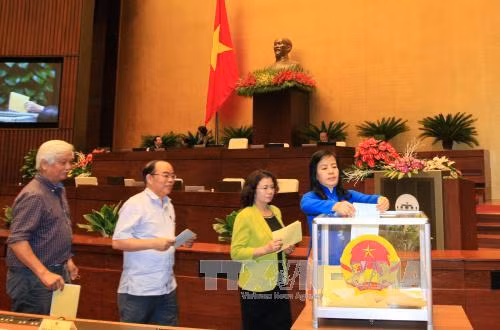  国会代表参加投票。