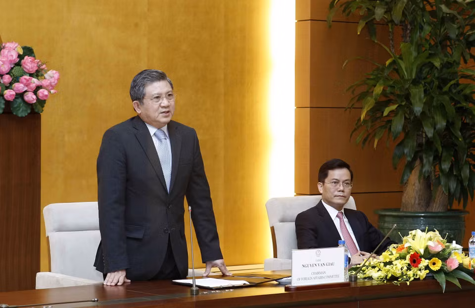 阮文饶在会上发表讲话。越通社记者 文叠 摄