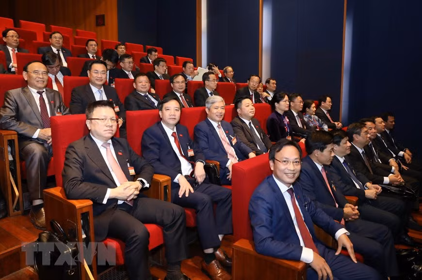 出席越南共产党第十三次全国代表大会筹备会的中央直属机关党委代表团。图自越通社