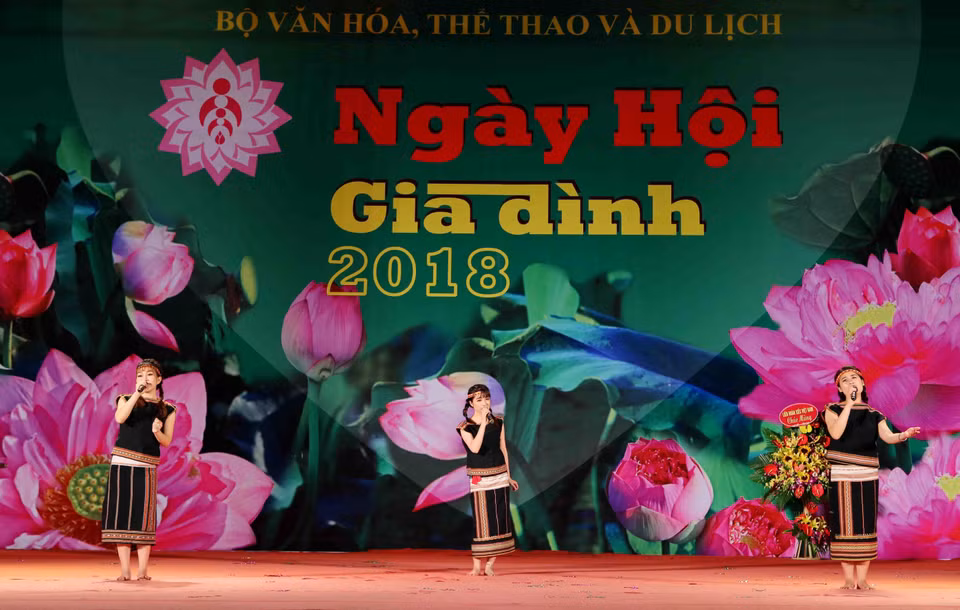 “家庭——爱的港湾”的2018年越南家庭日系列活动的文艺节目。（图片来源：越通社）