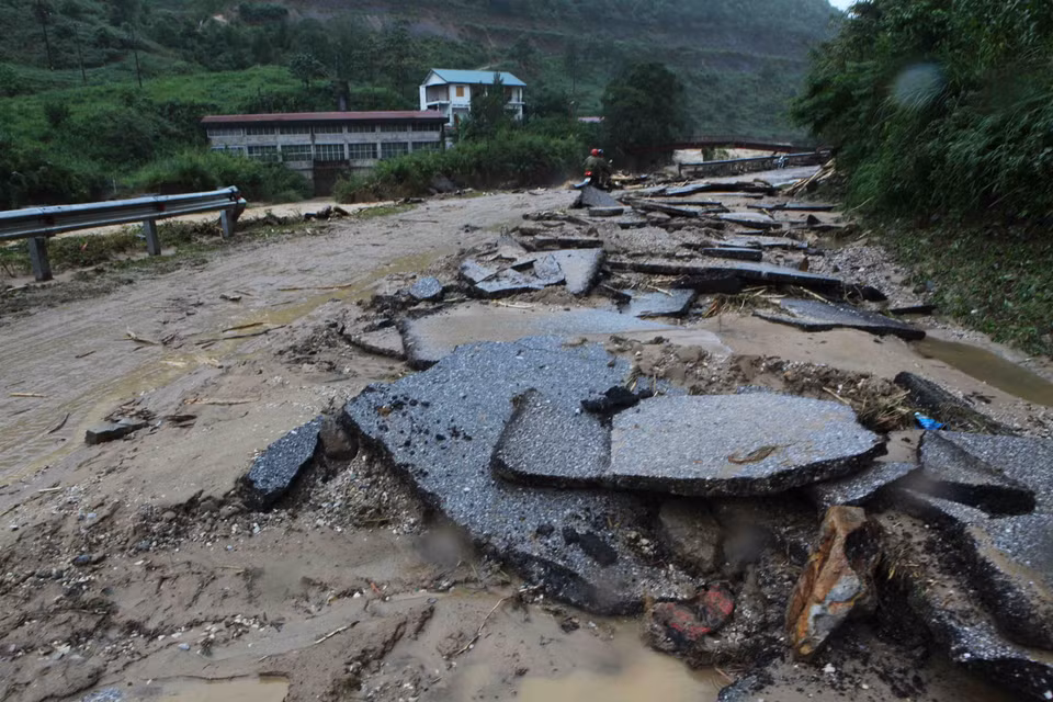 特大暴雨和洪水给莱州省造成严重损失。越通社记者 贵忠 摄