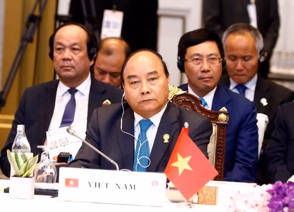 阮春福出席第34届东盟峰会全体会议开幕式。越通社记者 统一 摄