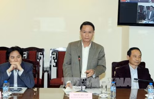 越通社社长阮德利在会上发表讲话。（图片来源：越通社）