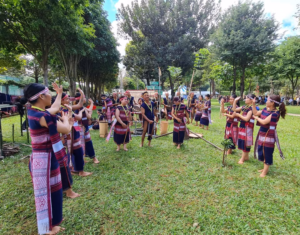 爽舞（译音：Múa xoang）是一种与西原地区人民生活息息相关的神圣舞蹈。图自越通社