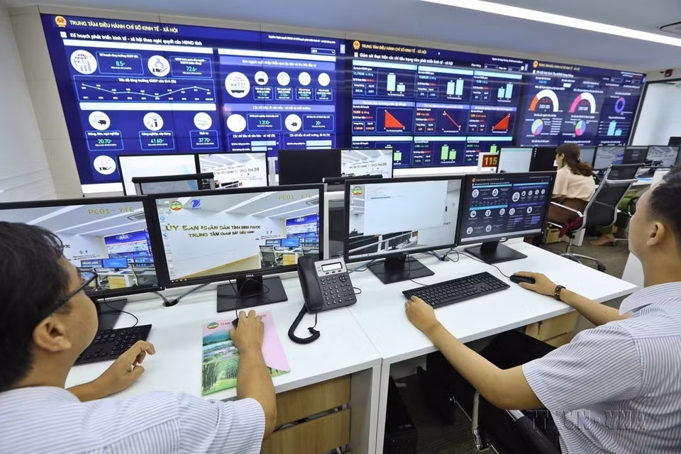 平福省智能运营中心（IOC）从2020年9月投入运营，为数字政府建设发挥积极作用。图自越通社