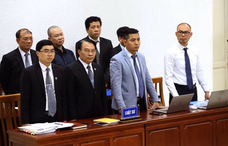 河内市法院对涉嫌河内沱江输水管破裂漏水案件的9名被告人公开宣判。越通社记者 尹晋 摄