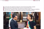 《Voces Del Periodista》报上的越南驻墨西哥大使阮文海和墨西哥总统克劳迪娅·辛鲍姆·帕尔多（Claudia Sheinbaum）。图自越通社