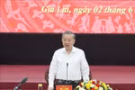 越共中央总书记苏林发表讲话。图自越通社