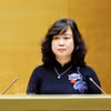 越南国会听取卫生部长陶红兰。图自越通社