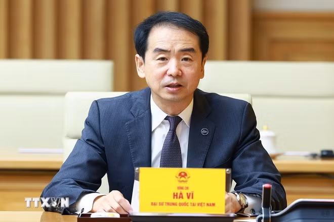中国驻越南大使何炜。图自越通社