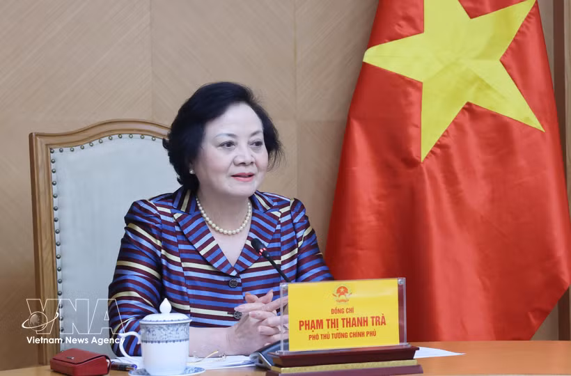 越南政府副总理范氏清茶担任国家烈士遗骸搜寻、迁移和身份鉴定指导委员会主任。图自越通社