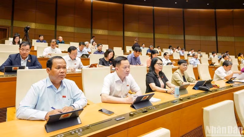 第十五届国会第九次会议：聚焦民营经济发展机制与政策。图自越通社