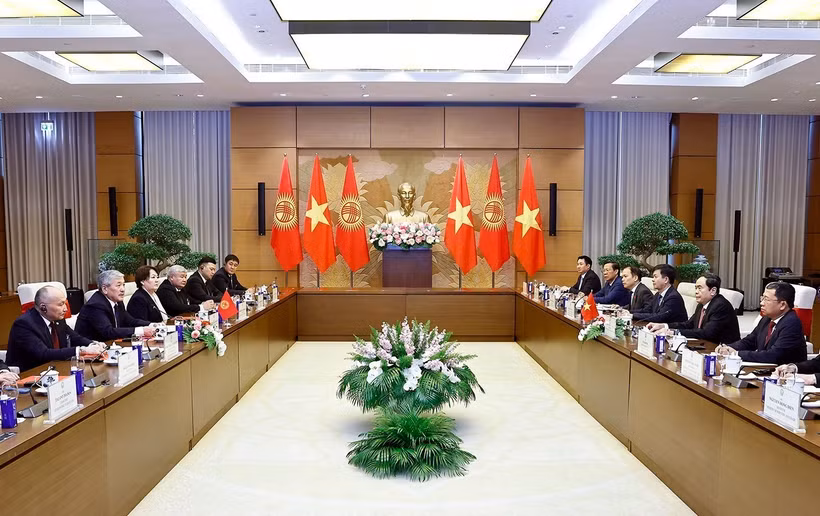 会见场景。图自越通社