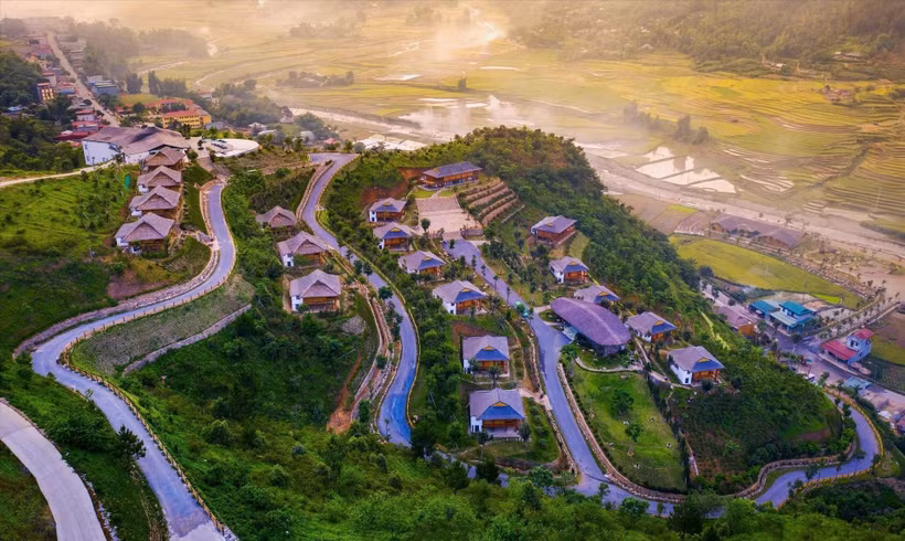 安沛省文振县秀丽乡的Le - Chapa度假旅游区。图自越通社