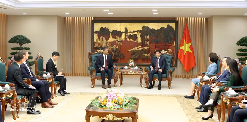 会见现场。图自越通社