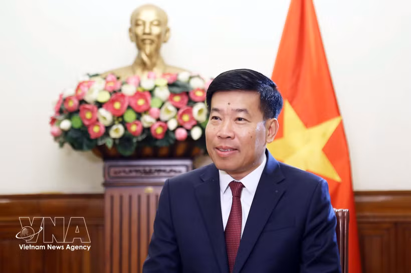 越共中央委员、外交部党委常务副书记、外交部副部长阮孟强。图自越通社