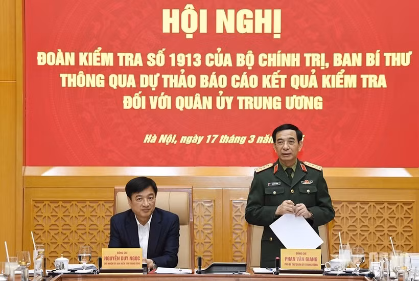中央军委副书记、国防部部长潘文江大将。图自越通社