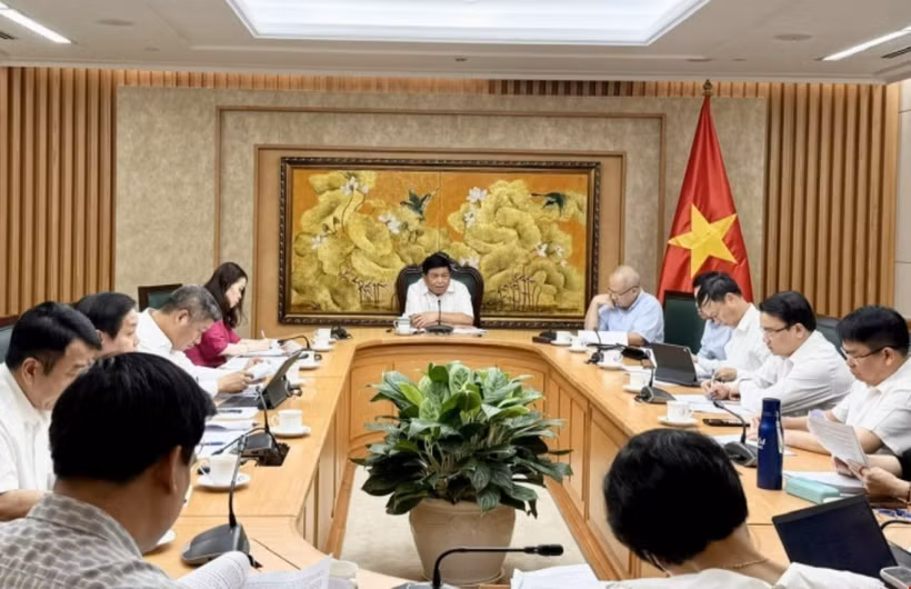 越南政府副总理阮志勇主持会议。图自越通社