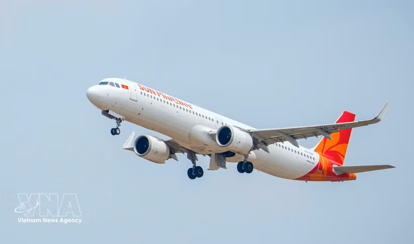 太阳富国航空的飞机。图自越通社