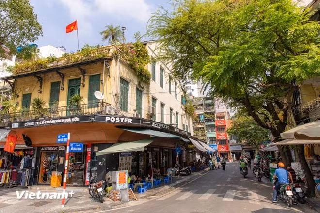 还剑湖街不仅以其短小著称，更承载着浓厚的历史底蕴与文化价值。街道两旁的房屋依然保持着古朴的风貌，展现出河内人引以为傲的旧时韵味。图自 越通社《越南画报》