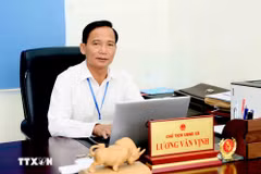 山罗省怀木（Huổi Một）乡人民委员会主席梁文咏。图自越通社