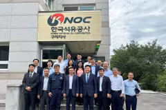 工贸部部长黎孟雄率团造访韩国国家石油公司（KNOC）。图自工贸部