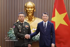 越南政府总理黎明兴会见柬埔寨副首相兼国防大臣。图自越通社