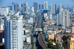 河内市的一角。图自越通社